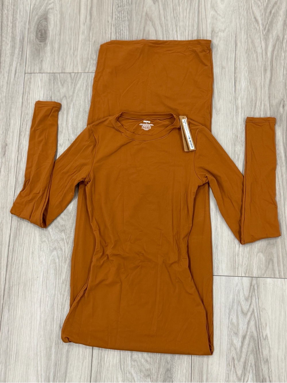 SKIMS Fits Everybody Crewneck Long Sleeve Maxi Dress